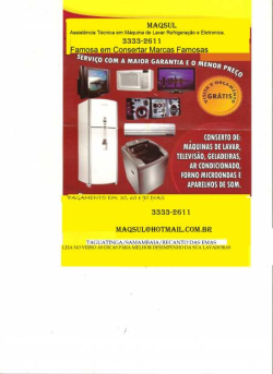 Maqsul - Conserto de máquina de lavar roupas e geladeira 3333-2611
